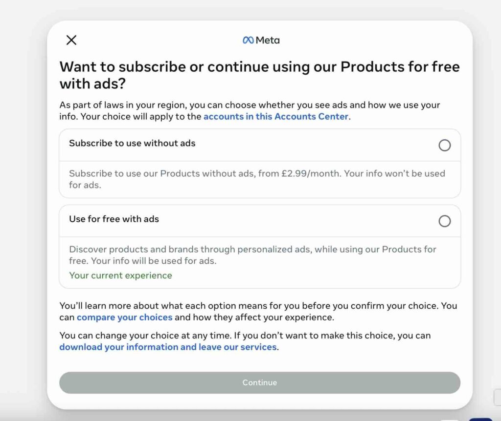 Facebook & Instagram Users Face a £3.99